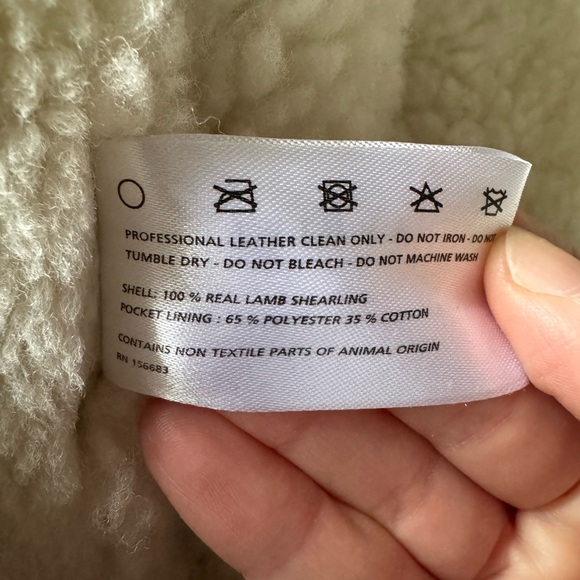 The Arrivals Moya Alpine Leather Shearling Jacket - Picture 9 of 9